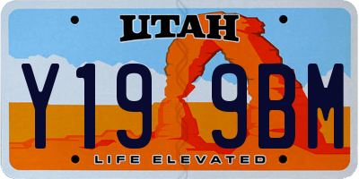 UT license plate Y199BM