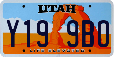 UT license plate Y199BO