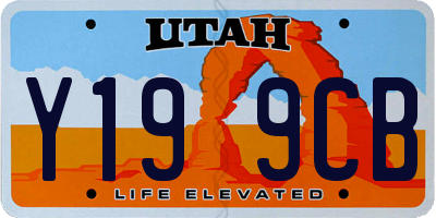 UT license plate Y199CB