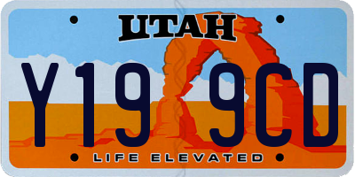 UT license plate Y199CD