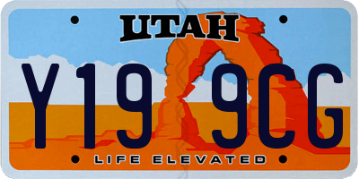 UT license plate Y199CG