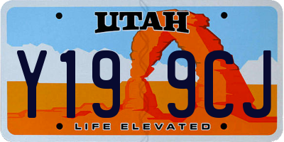 UT license plate Y199CJ
