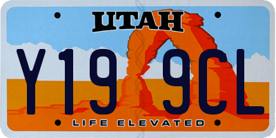 UT license plate Y199CL