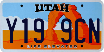 UT license plate Y199CN
