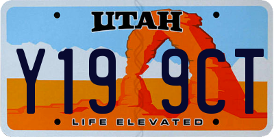UT license plate Y199CT