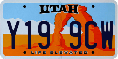 UT license plate Y199CW