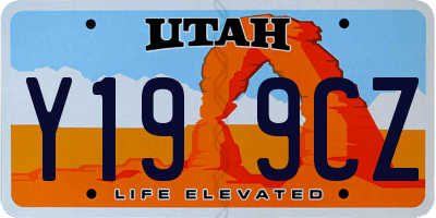 UT license plate Y199CZ