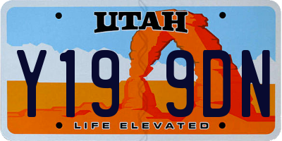 UT license plate Y199DN