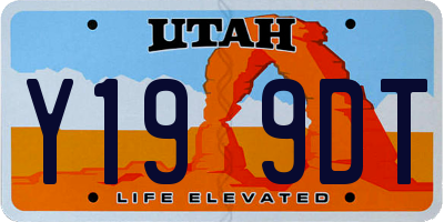 UT license plate Y199DT