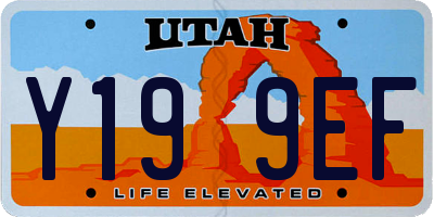 UT license plate Y199EF