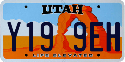 UT license plate Y199EH