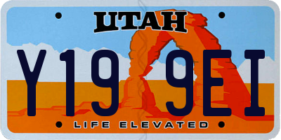 UT license plate Y199EI