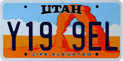 UT license plate Y199EL