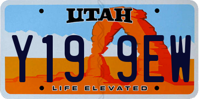 UT license plate Y199EW