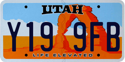 UT license plate Y199FB