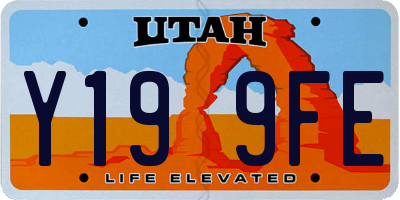 UT license plate Y199FE