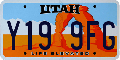 UT license plate Y199FG