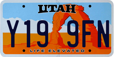 UT license plate Y199FN
