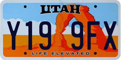 UT license plate Y199FX