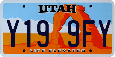 UT license plate Y199FY