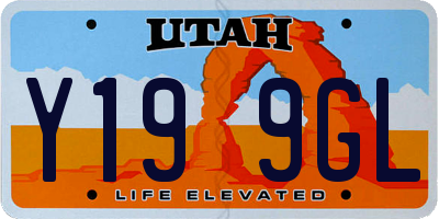UT license plate Y199GL