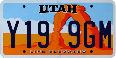 UT license plate Y199GM