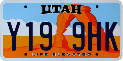 UT license plate Y199HK