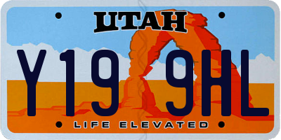 UT license plate Y199HL