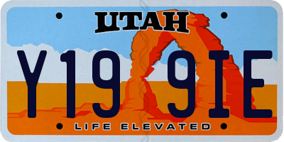 UT license plate Y199IE