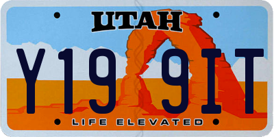 UT license plate Y199IT