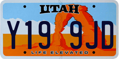 UT license plate Y199JD