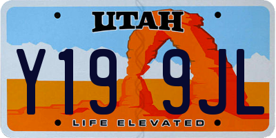 UT license plate Y199JL