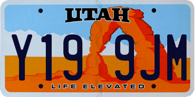 UT license plate Y199JM