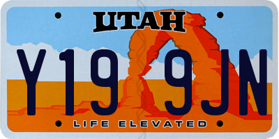 UT license plate Y199JN