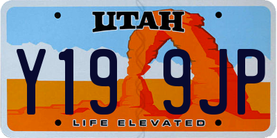 UT license plate Y199JP