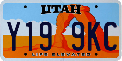 UT license plate Y199KC