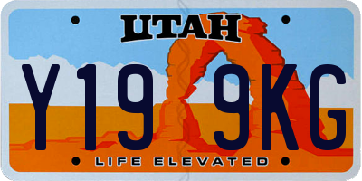 UT license plate Y199KG