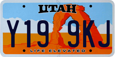 UT license plate Y199KJ