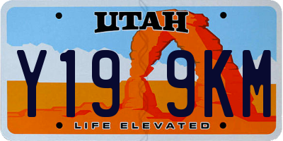 UT license plate Y199KM