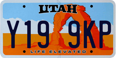 UT license plate Y199KP