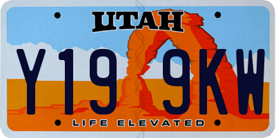 UT license plate Y199KW