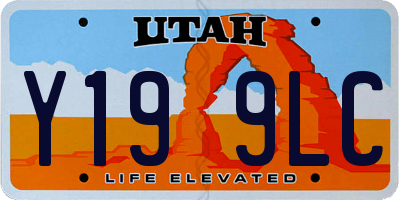 UT license plate Y199LC