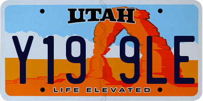 UT license plate Y199LE