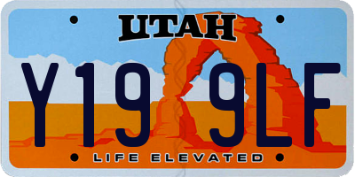 UT license plate Y199LF