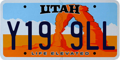 UT license plate Y199LL