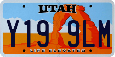 UT license plate Y199LM