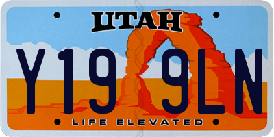 UT license plate Y199LN
