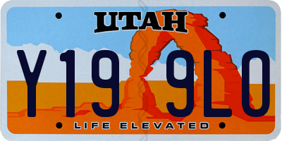 UT license plate Y199LO