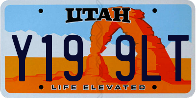 UT license plate Y199LT