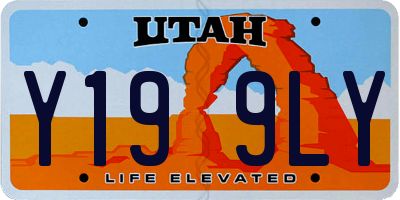 UT license plate Y199LY
